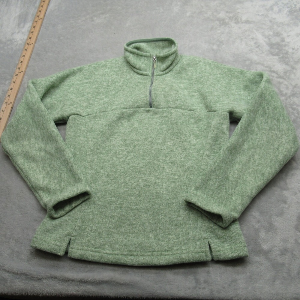 Patagonia Synchilla Sweatshirt Women Small Green 1/4 Zip Better Sweater USA VTG